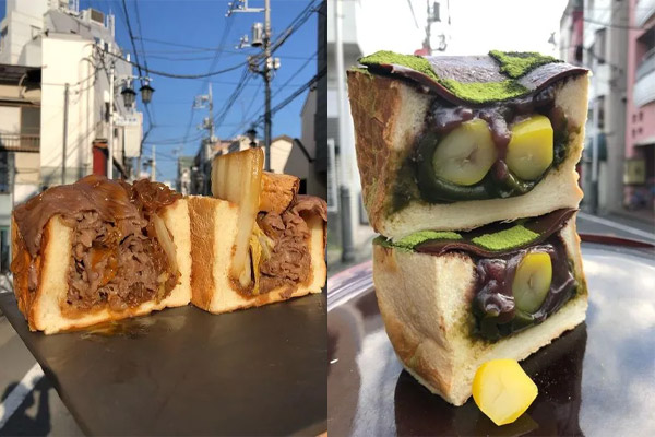 排队1小时的日本创意吐司料理店，夹馅都有那么足！